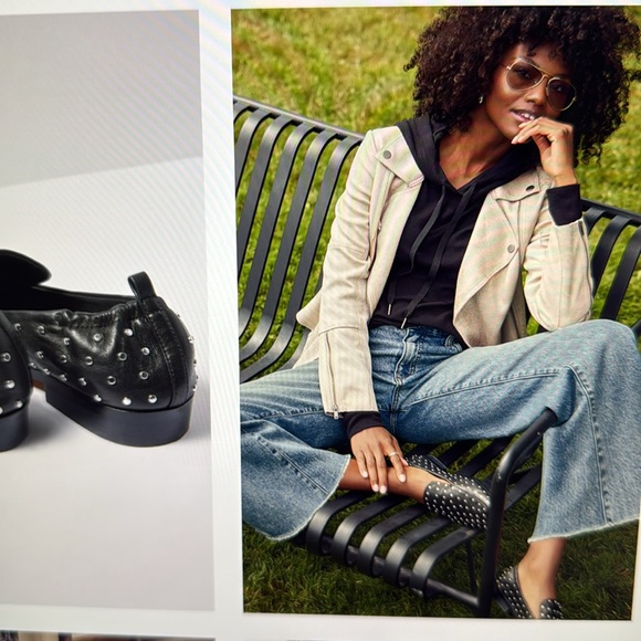 🆕TAMARA MELLON Stow Stud 10 Nappa Loafer Ballet Flat - Picture 3 of 16